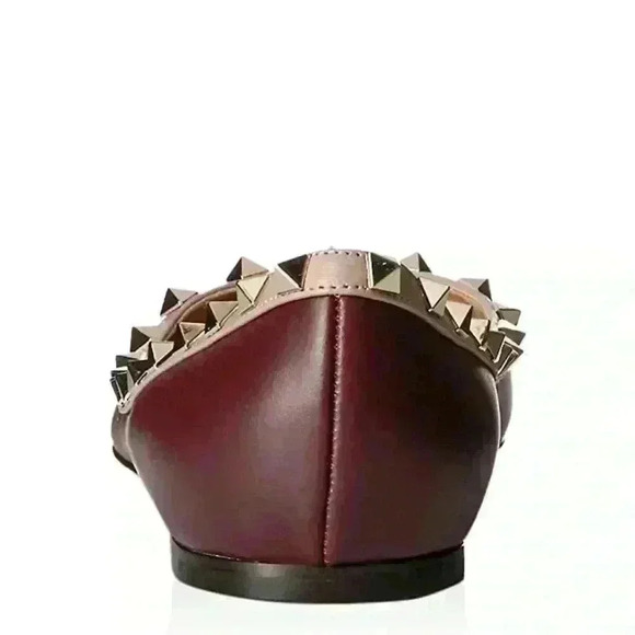 VALENTINO GARAVANI Rockstud Calfskin Leather Pointed Ballet Flats - Picture 10 of 16